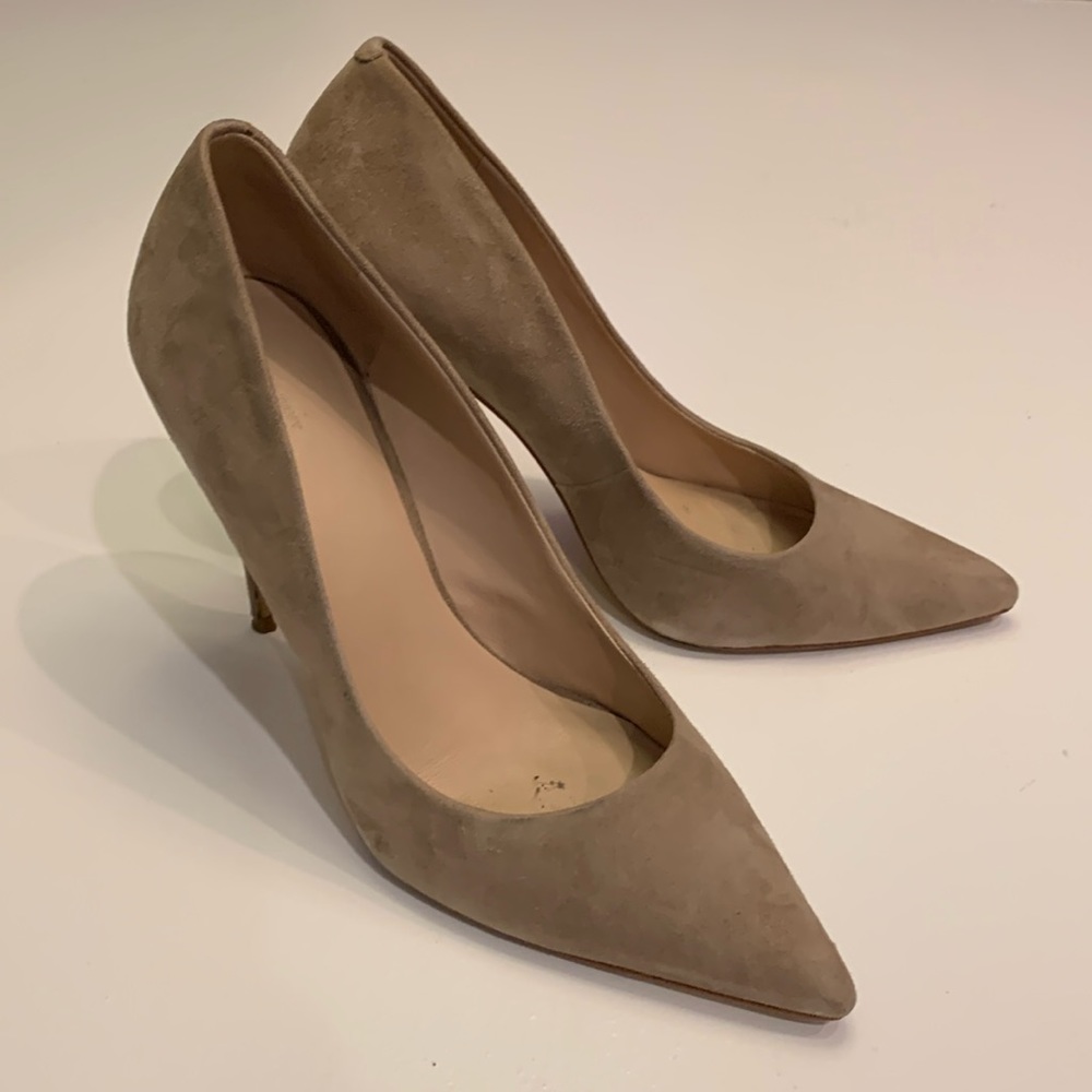 Suede Tan High Heels